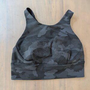 Camo Deep Coal Wunder Train Longline Bra Medium Support, C/D Cup Size 8